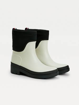 White Tommy Hilfiger Cleat Chelsea Rain Women's Boots | TH896UGE