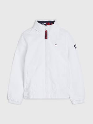 White Tommy Hilfiger Essential Hooded Boys' Jackets | TH019TEM