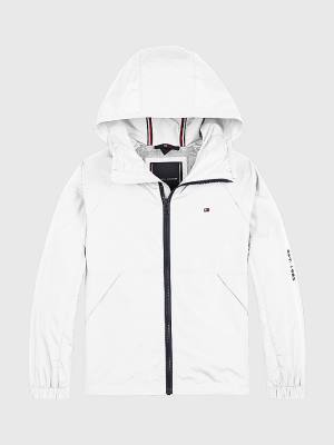 White Tommy Hilfiger Essential Hooded Boys' Jackets | TH819LCE