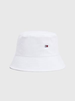 White Tommy Hilfiger Essential Organic Cotton Bucket Women's Hats | TH375RSQ