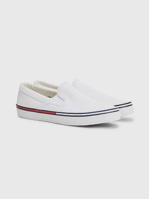 White Tommy Hilfiger Essential Slip On Women's Sneakers | TH713QDS