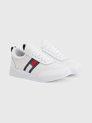 White Tommy Hilfiger Flexi Knitted Women's Sneakers | TH683IJN