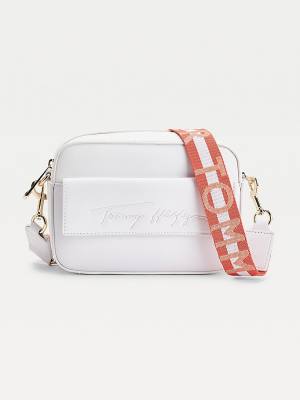 White Tommy Hilfiger Iconic Signature Logo Camera Women's Bags | TH184GKM