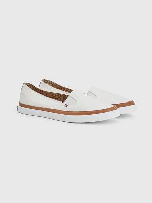 White Tommy Hilfiger Iconic Slip-On Women's Sneakers | TH567LTE