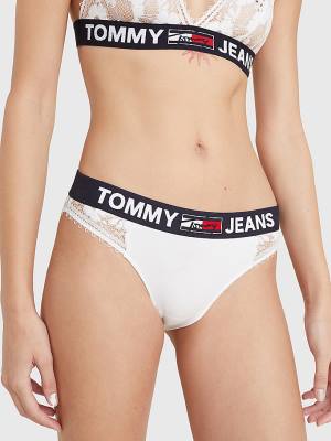 White Tommy Hilfiger Lace Briefs Women's Underwear | TH126UGS