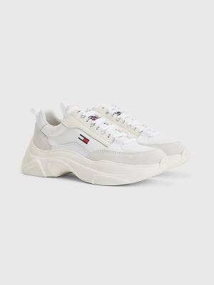 White Tommy Hilfiger Lightweight Chunky Women's Sneakers | TH518EZQ