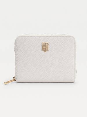 White Tommy Hilfiger Medium Zip-Around Monogram Women's Wallets | TH476HJF