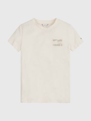 White Tommy Hilfiger Natural Dye Girls' T Shirts | TH968XFH