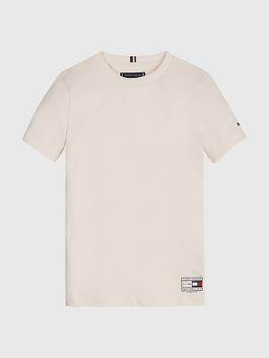 White Tommy Hilfiger Natural Earth Dye Boys' T Shirts | TH927HFN