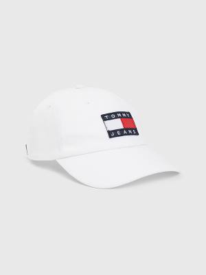 White Tommy Hilfiger Organic Cotton Cap Women's Hats | TH214FPK