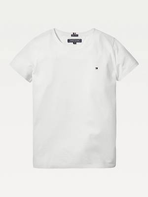 White Tommy Hilfiger Organic Cotton Girls' T Shirts | TH023UHR