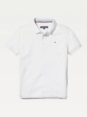 White Tommy Hilfiger Organic Cotton Polo Shirt Girls' T Shirts | TH297PSZ