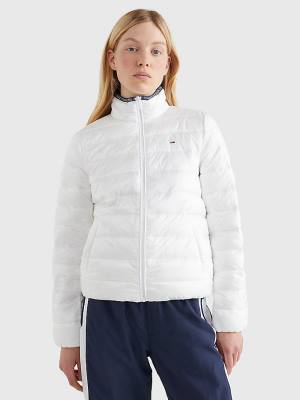 White Tommy Hilfiger Quilted Zip-Thru Women's Jackets | TH395MDF