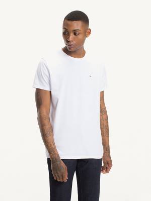 White Tommy Hilfiger Regular Fit Crew Men's T Shirts | TH079IQT