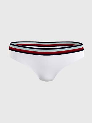 White Tommy Hilfiger Signature Bikini Bottoms Women's Swimwear | TH642XKD