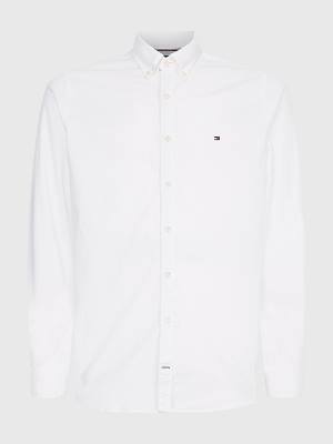 White Tommy Hilfiger Slim Fit Oxford Men's Shirts | TH789BTO