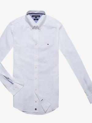 White Tommy Hilfiger Slim Fit Stretch Poplin Men's Shirts | TH375OUR