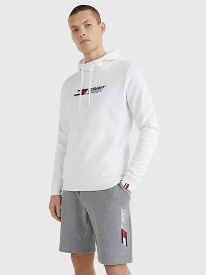 White Tommy Hilfiger Sport Essential TH Cool Men's Hoodie | TH278AZC