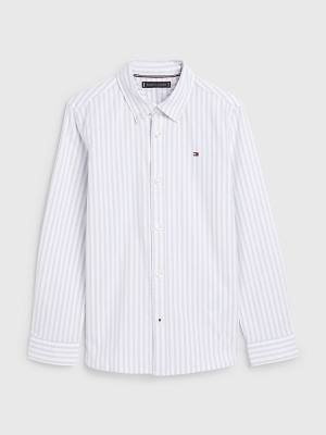 White Tommy Hilfiger Stripe Oxford Boys' Shirts | TH823CHG