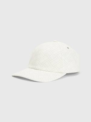 White Tommy Hilfiger TH Modern Signature Embroidery Cap Men's Hats | TH738WHS