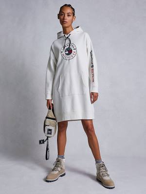 White Tommy Hilfiger TOMMYXTIMBERLAND Logo Women's Dress | TH068SEP