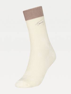 White Tommy Hilfiger Tencel Terry Home Women's Socks | TH943OVY