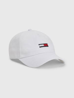 White Tommy Hilfiger Tommy Jeans Cap Men's Hats | TH094ZEX