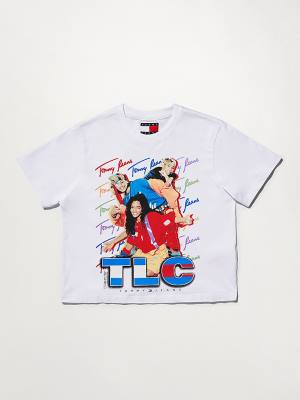 White Tommy Hilfiger Tommy Revisited TLC Cropped Women's T Shirts | TH691CNG