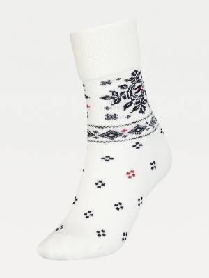 White Tommy Hilfiger Wool Boot Women's Socks | TH927DMF