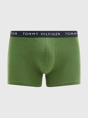 Yellow Tommy Hilfiger 3-Pack Logo Waistband Trunks Men's Underwear | TH085WEZ