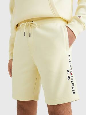 Yellow Tommy Hilfiger Logo Sweat Men's Shorts | TH980OBT