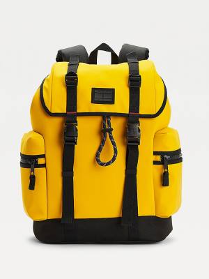 Yellow Tommy Hilfiger Tommy Badge Double Clip Backpack Men's Bags | TH304XGC