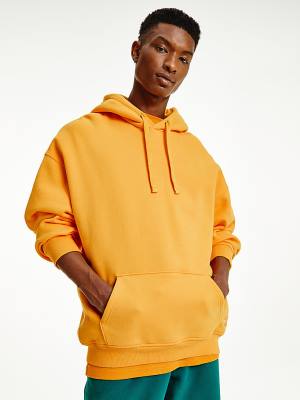 Yellow Tommy Hilfiger Tonal Logo Men's Hoodie | TH093PSH