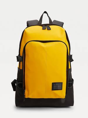 Yellow Tommy Hilfiger Urban Tommy Badge Backpack Men's Bags | TH825OGD