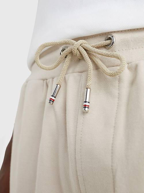 Beige Tommy Hilfiger 1985 Essential Stretch Joggers Men's Pants | TH681ZGI