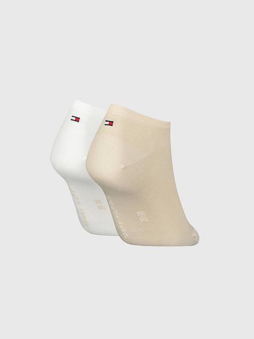 Beige Tommy Hilfiger 2-Pack Trainer Women's Socks | TH813HNA