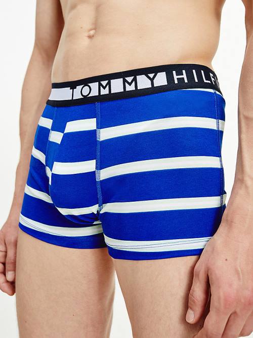 Beige Tommy Hilfiger 3-Pack Logo Waistband Trunks Men's Underwear | TH390TRJ