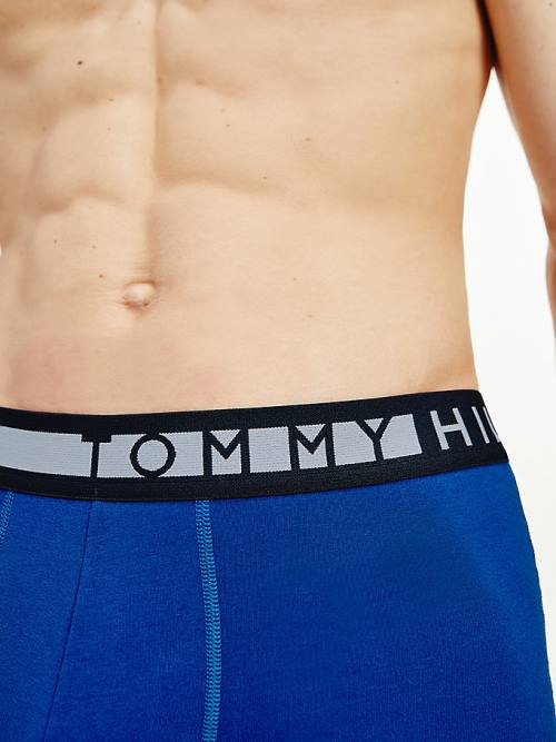 Beige Tommy Hilfiger 3-Pack Logo Waistband Trunks Men's Underwear | TH543VOB