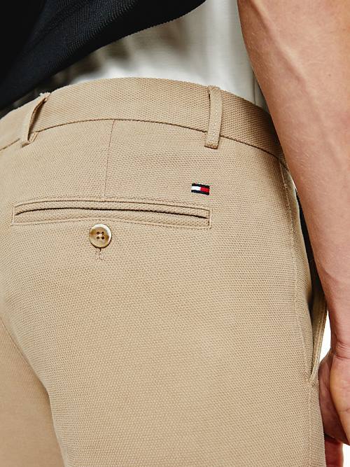 Beige Tommy Hilfiger Bleecker Pressed Slim Fit Men's Pants | TH791SQL