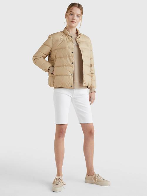 Beige Tommy Hilfiger Chic Down-Filled Women's Jackets | TH178LCD