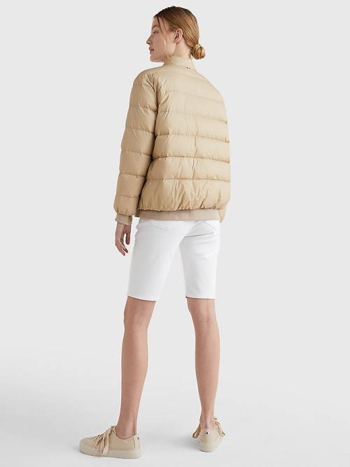 Beige Tommy Hilfiger Chic Down-Filled Women's Jackets | TH178LCD