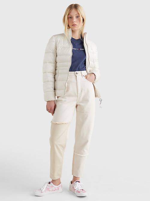 Beige Tommy Hilfiger Down Quilted Women's Jackets | TH948OND