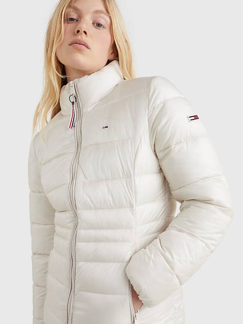 Beige Tommy Hilfiger Down Quilted Women's Jackets | TH948OND