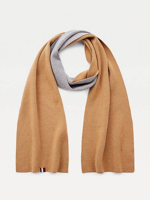 Beige Tommy Hilfiger Elevated Men\'s Scarves | TH643ZEN