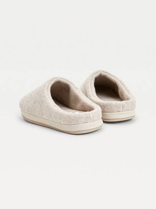 Beige Tommy Hilfiger Essential Signature Home Women's Slippers | TH961STE