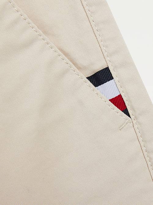 Beige Tommy Hilfiger Essential Slim Fit Chinos Boys' Pants | TH037FVG