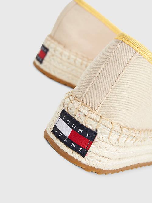 Beige Tommy Hilfiger Flatform Espadrilles Women's Loafers | TH035IUD