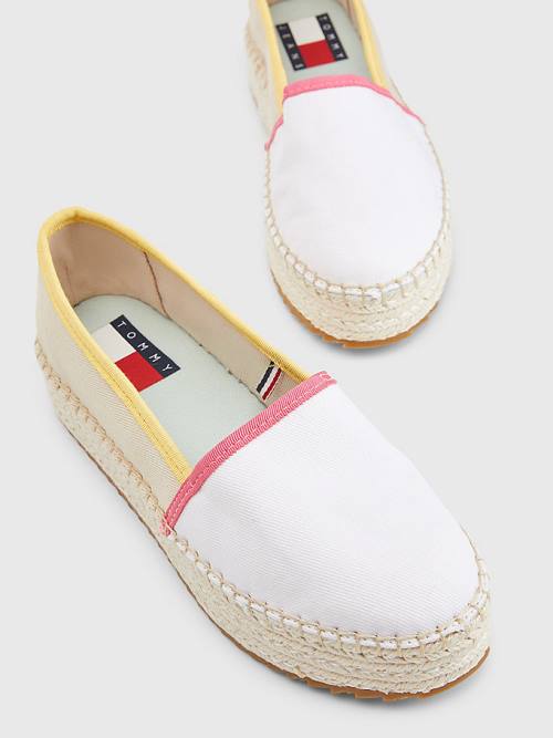 Beige Tommy Hilfiger Flatform Espadrilles Women's Loafers | TH035IUD