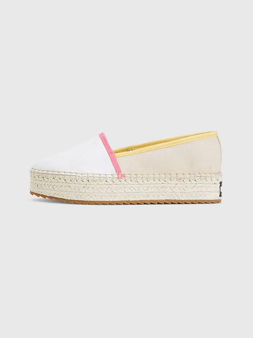 Beige Tommy Hilfiger Flatform Espadrilles Women's Loafers | TH035IUD