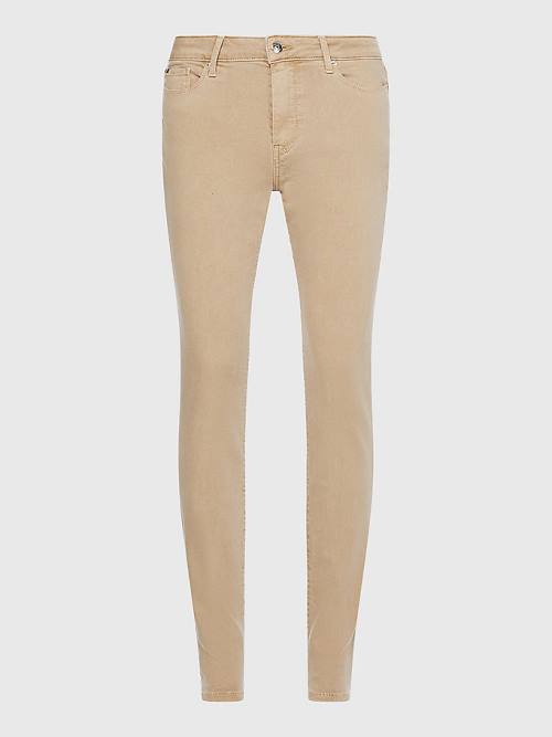 Beige Tommy Hilfiger Harlem High Rise Super Skinny Women's Jeans | TH583FJC